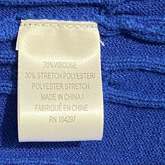 Milly of New York Medium Cerulean Blue Scoop Neck Cap Sleeves Sweater Dress 4636 - Picture 8 of 9